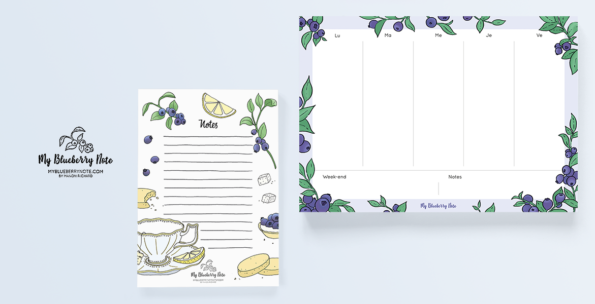 blueberry notebook weekly planner 2