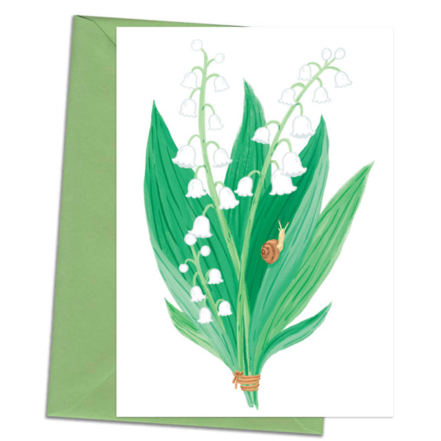 Greetings card Lily of the Valley - Muguet