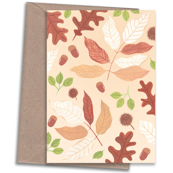 Greetings card Feuilles d'automne