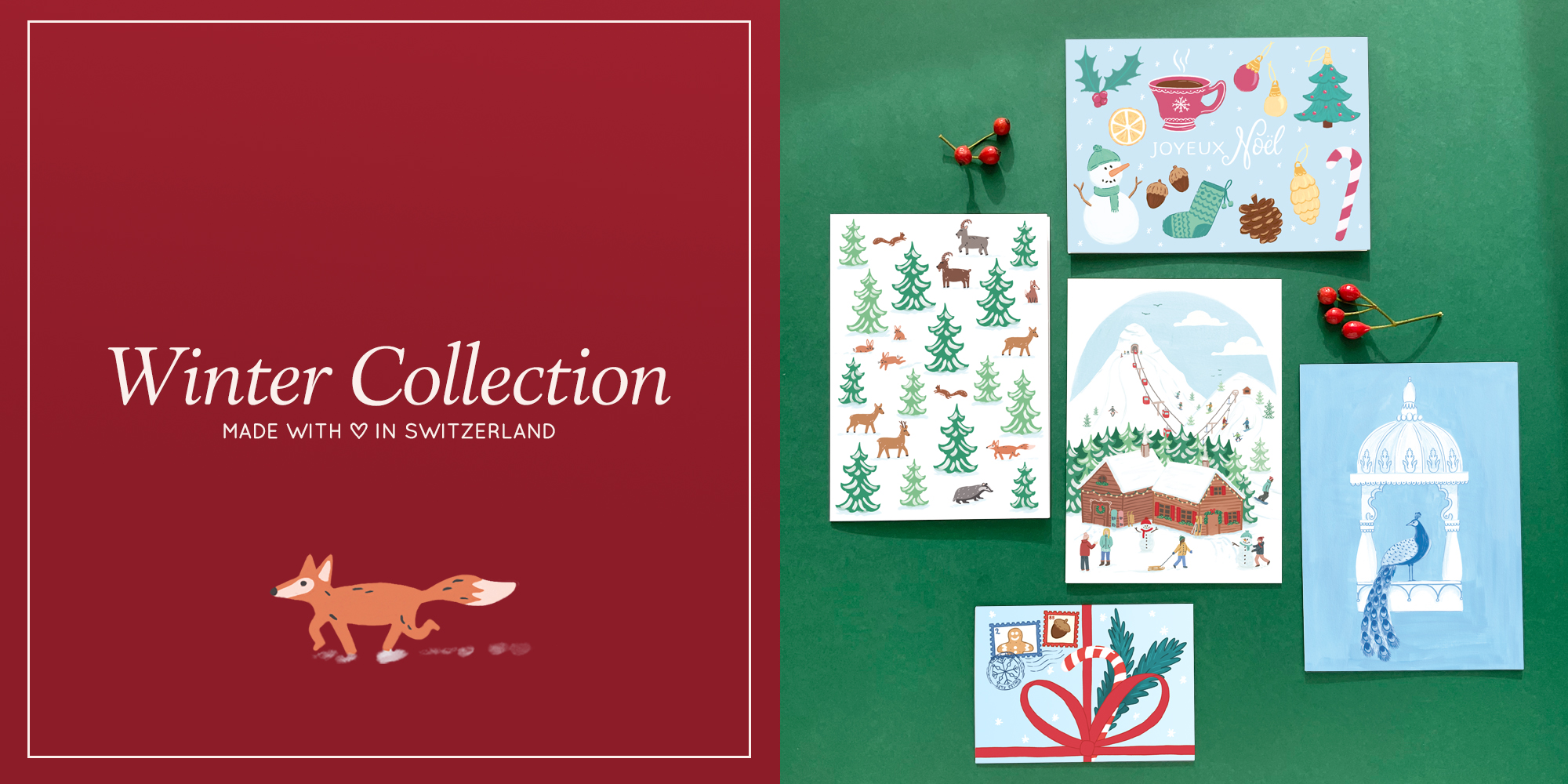 Winter Collection My Blueberry Note greeting cards