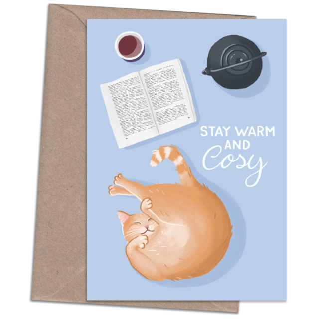 Greetings card Stay Warm & Cosy