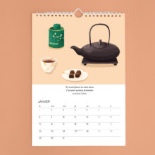 Calendrier Thés 2024 illustration Manon Richard