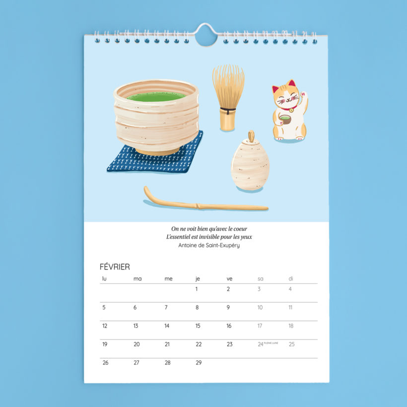 Calendrier Thés 2024 illustration Manon Richard