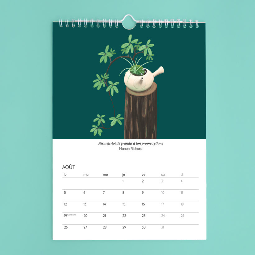 Calendrier Thés 2024 illustration Manon Richard