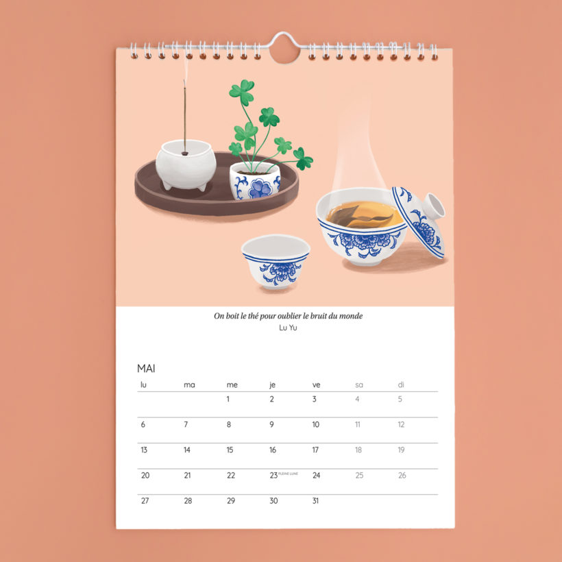 Calendrier Thés 2024 illustration Manon Richard
